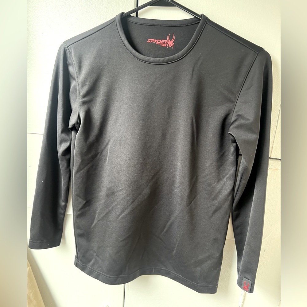 Spyder large youth black long sleeve shirt